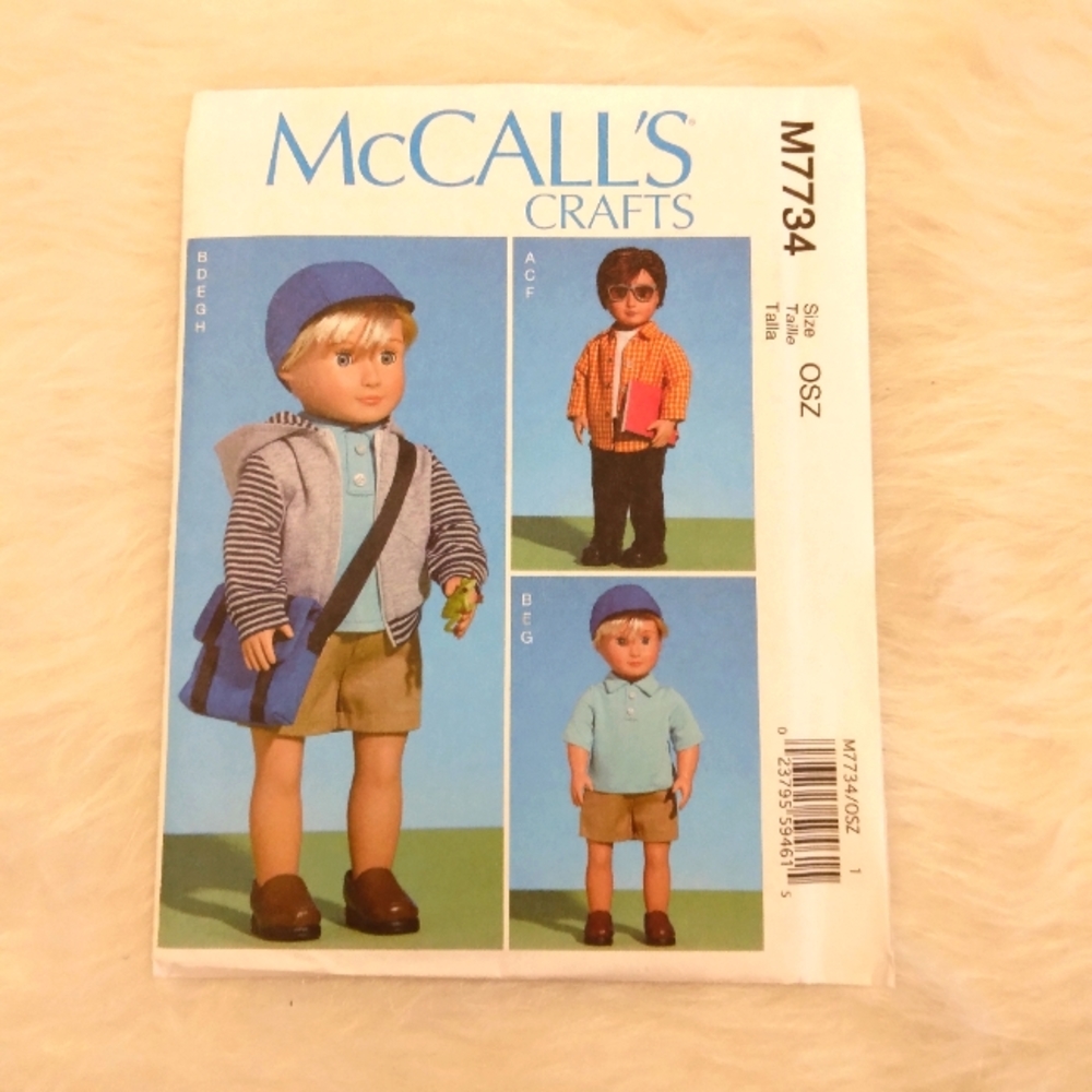 McCall's M7734 AGD wardrobe fits 18" dolls